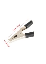 Hot 10pcs 50mm Plastic Handvat Test Sonde Metal Alligator Clip Connector Verbinding Socket Plug For Batterij