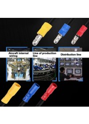 480pcs insulated cable electrical wire connector crimp spade butt loop thorn loop lugs rolled terminals self-adjusting plier