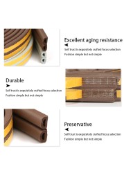 5M Window Door Seal Strap Window Gasket Self Adhesive Weatherstrip For House Window Door Foam Soundproof Collision Tape