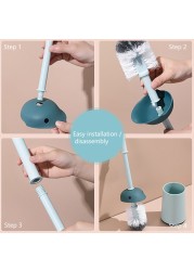 New Toilet Bowl Brush and Holder Set Convenience Cleaning Brush Bath Cleaning Supplies for Bathroom Ship Toilet Brush Holders