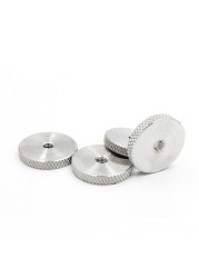 M4 M5 M6 M8 M10 M12 304 stainless steel knurled thumb nuts flat head hand knurled round screw nut hardware fasteners