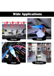 SUOSOK T Tap Fast Electrical Cable Connectors, Snap Splice Lock Wire Terminal Crimp Wire Connector Electrical Connector Waterproof