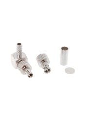 2 in 1 TS9/CRC9 Male Right Angle RF Coaxial Connector Adapter for RG174/178/316 LMR100