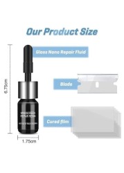 Car Scratched Glass Repair Tool DIY Car Window Phone Screen Repair Kit Glass Curing Glue Auto Glass Scratch Windshield Restore