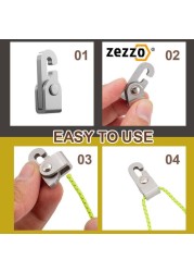 4pcs/pack Zezzo® Automatic Locking Hook with 6M Rope Knot-Free Hook for Hook Hanging Fixtures Dropshipping