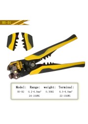 Insulated Wire Connector Terminal Crimping Terminal Cold Crimping Insulated Terminal Crimping Tool 16-6/6-4 Wire Stripper D1