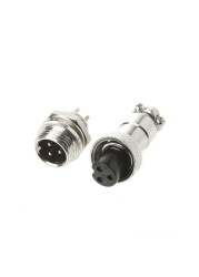 Aviation Plug Male and Female Wire Panel Metal Connector 12mm 2/3/4/5/6 Pin GX12 New