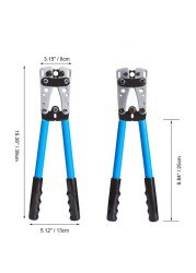 HX-50B Cable Lug Crimping Tool for Heavy Duty Wire Lugs, Battery Terminal, Copper Lugs AWG 8-1/0 with 60pcs Copper Insulated Terminals