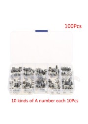 100pcs/box 5x20mm Glass Quick Blow Fuse Assorted Kit 250V 0.2-20A For Car Truck A5YD