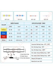 Welding Wire Seal Connectors Heat Shrink Welding Waterproof Butt Terminals Kit Marine Auto Insulated Truck Welding Connector