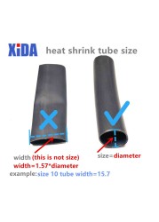 10m/lot Red Blue Green Yellow White Clear Black Transparent Heat Shrink Tube Heat Shrink Tubing Sleeving Wrap Wire DIY Kits