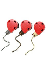 Red Ceiling Fan Switch 3 Speed ​​4 Wire ZE-268S6 Fan Pull Chain Switch Replacement Speed ​​Control Switch