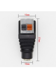 5pcs DC Male + 5pcs DC Female Connector 2.1*5.5mm DC Power Jack Adapter Plug Connector for 3528/5050/5730 Monochrome Light Strip