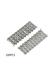 100pcs Docking Line Connectors Push Button Quick Connect Terminals Wire Crimp Terminals 0.5 to1.5 Square Wire Crimp Connector