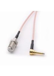 New RG316 Coaxila Cable Wholesale 15cm 6" for 3G Modem F Female Jack Switch MS156 Male Right Angle Pigtail Cable 10pcs