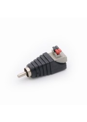 10pcs Video AV Balun RCA Male to AV Screw Terminal Stereo Jack 3.5mm Male 4 Pin Terminal Block Plug Connector