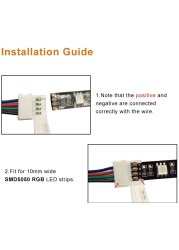 5pcs LED Strip Connector 4Pin 8mm LED Connector Double Head Bare Board Welding Gables Connector, for 3528 5050 LED Strip