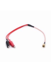 10pcs RG316 RF Coaxial Cable SMA Male Plug to Dual Alligator Clip Red and Black Tester Lead Wire Connector 50cm