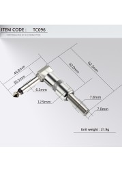 10pcs/lot 1/4 Inch Mono Jack 6.35mm Male Plug Wire Connector Hot Selling Guitar Effect Microphone Pedal 6.3mm Plug Audio Connector