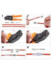 180pcs + pliers 2.8/4.8/6.3mm, electrical connector, butt crimping terminal, female and male wire and cable splicing terminal