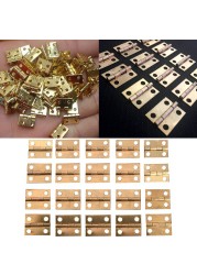 Mini gold Copper Brass hinges 8*10MM jewellery box DIY furniture cabinet mini butt