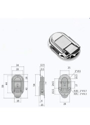 1pc Aviation Aluminum Latch Lock For Suitcase Wooden Box Suitcase Toolkit Hardware Hang Buckle Lock Box Lock Buckle Hardware