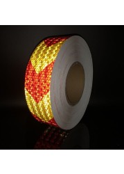 Car Styling Reflective Stickers Self Adhesive Warning Tape 50mm x 10m