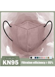 Elough Morandi 3D Mask for Mascaras kn95 korean fish mask ffp2fan adult 4L Ayers FFP 2 KN95 Mask KN 95 Mask Black