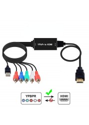 HDMI-Compatible YPBPR Converter Adapter 5RCA RGB Support 1080P Color Difference to RGB Converter 2M Converter Cable