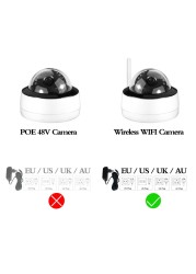 Surveillance 5MP wireless ip camera wifi dome POE 4K 8MP built-in microphone Onvif night vision waterproof outdoor sd card slot