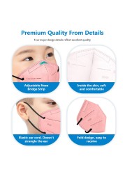 baby masks kids kn95 disposable face mask mascarillas fpp2 ninos homology ad ffp2 children safety dust protection non woven mask