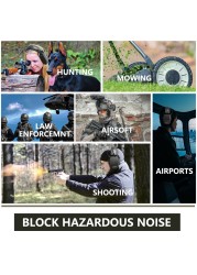 ZOHAN Electronic Shooting Ear Protection Sound Amplification Anti-noise Earmuffs Professional Hunting Ear Defenders Outdoor Sports