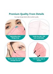 KN95 Masks Adults Mascarillas Masks FPP2 Colors ffp2Mask 5 Layers Face Mask EU Approval FPP2 Mascherine Mask ffp2 masque ffp 2