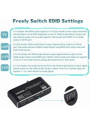 هدمي متوافق مع مستخرج الصوت ، 2x1 2.0 الجلاد 4k60hz الجلاد إيرك يدعم ثلاثية الأبعاد ، قوس والبصرية توسلينك HDR الجلاد ل PS3