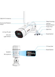 5MP WiFi Tilt IP Camera Outdoor Wi-Fi Wireless Video Surveillance Camera with Two-Way PTZ Audio1080P Camara CamHi