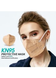 FFP2 Mask CE Certificate Mascarillas FPP2 Negras 5 Layers ffp2fan 9 Color Adult KN95 Masks FP2 Mondkapjes FFP 2