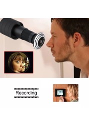 Tuya WiFi Door Eye Camera Mini Peephole WiFi IP Camera 1.6mm Wide Angle Magic Eye 2Way Audio Build-in Speaker TF Card Slot