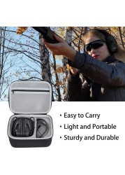 Travel Hard Storage Case Electronic Shooting Ears Compatible With Impact Hearing Protection Shooter Safety Glasses Eyewear