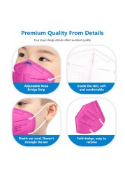 9-12 old CE ffp2 قناع للأطفال mascarillas fpp2 niños 5 طبقات أطفال KN95 أقنعة بنين بنات قناع الوجه ffp2fan Masque Enfant