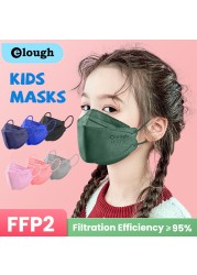 أقنعة Elough KN95 Mascarillas Niños FFP 2 6 A 12 Años الأسماك المعتمدة للأطفال FPP2 أقنعة FP2 Mascarilla FFP2 Infantil ffp2fan للأطفال