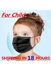 Disposable Children's Colorful Face Masks Child Birthday Mask 3 Layer Nonwoven Protective Mouth Mask Kids mascarillas niños