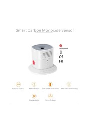 zigbee 3.0 carbon monoxide detector co gas alarm sensor control compatible with smart conby stick zigbee gateway/hub