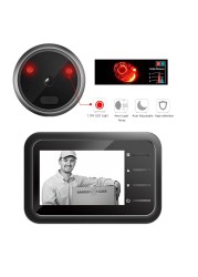 Topvico Video Peephole Video Camera Eye Auto Record Electronic Loop Night View Monitor Digital Door Entry Home Security