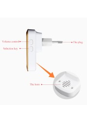 DAYTECH Doorbell Chime Home Alarm Weclome Wireless Doorbell Ring Alert Button Waterproof Long Range Remote Transmitter (DB06-P)