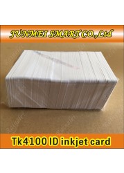 Free shopping 100pcs rfid 125Khz EM4100 /tk4100Chip blank ID card inkjet printable by Epson/Canon printer with card tray