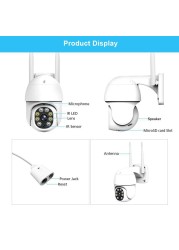 QZT PTZ IP Camera WiFi Outdoor 360 Degree Night Vision CCTV Camera Video Surveillance Waterproof SriHome Home Security Camera Outdoor