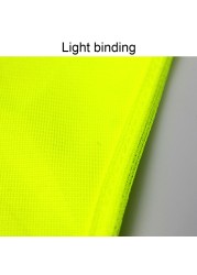 V-shaped Free Size Polyester Running Cycling High Visibility Traffic Safety Children Fluorescent Yellow Reflective Vest Students