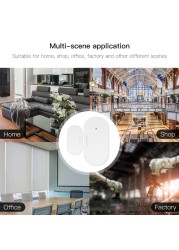 جهاز استشعار الباب الذكي زيجبي باب مفتوح/مغلق أجهزة إنذار المنزل مع اليكسا جوجل الرئيسية تويا APP EWelink Aubess