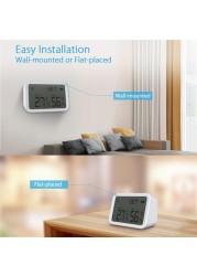 Tuya WiFi Temperature Humidity Sensor Indoor Thermometer LCD Display Thermometer SmartLife With Alexa Google Home