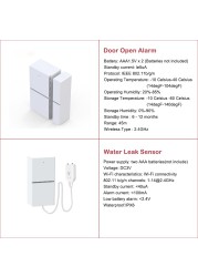 Home Security Products Personal Alarm 6pcs-kit Wifi Smoke Gas Detector Thermometer Motion Monitoring Door Friction Sensor